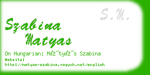 szabina matyas business card